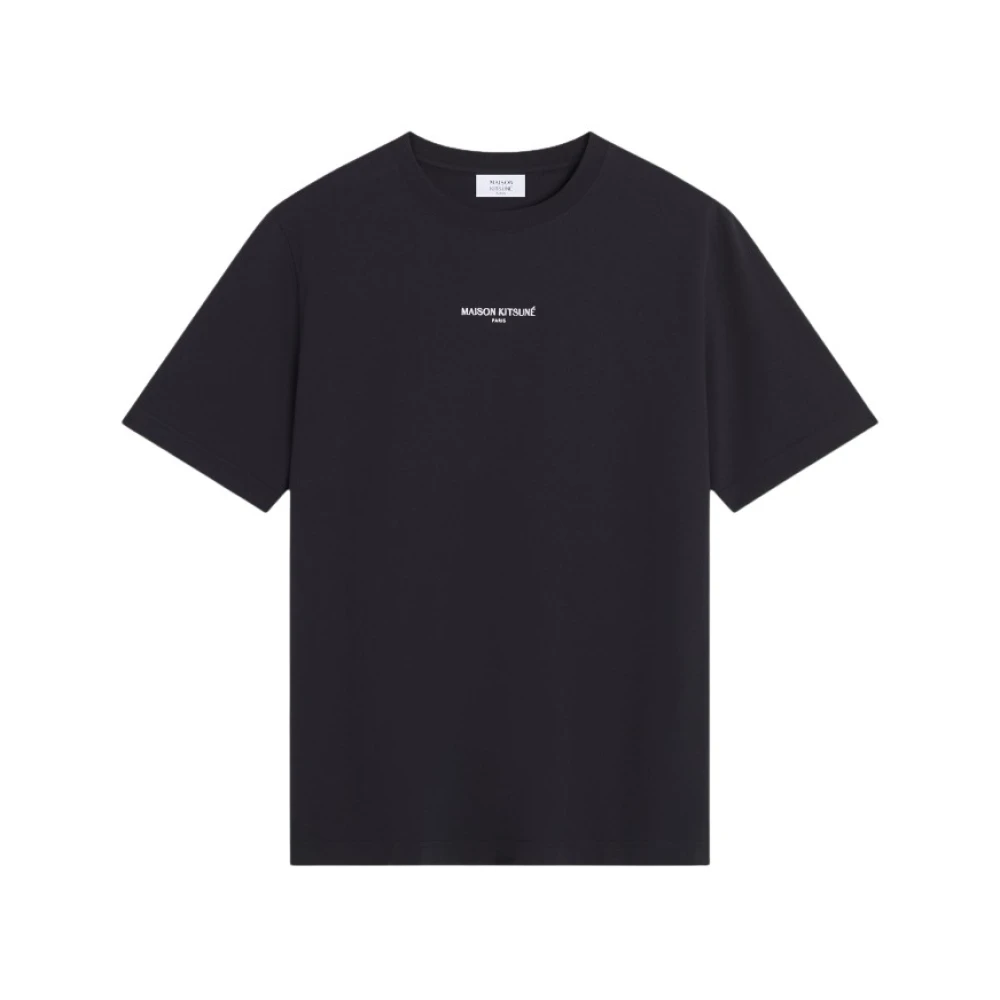 Maison Kitsuné Men's Black T-Shirts, Xl, Paris Confort T-Shirt