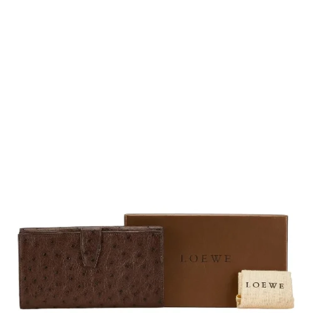 Loewe Pre-owned Leather wallets Brown Dames