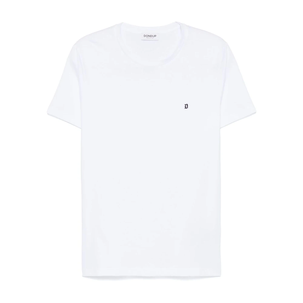 Dondup Witte Lichtgewicht Jersey Crew Neck T-shirt White Heren