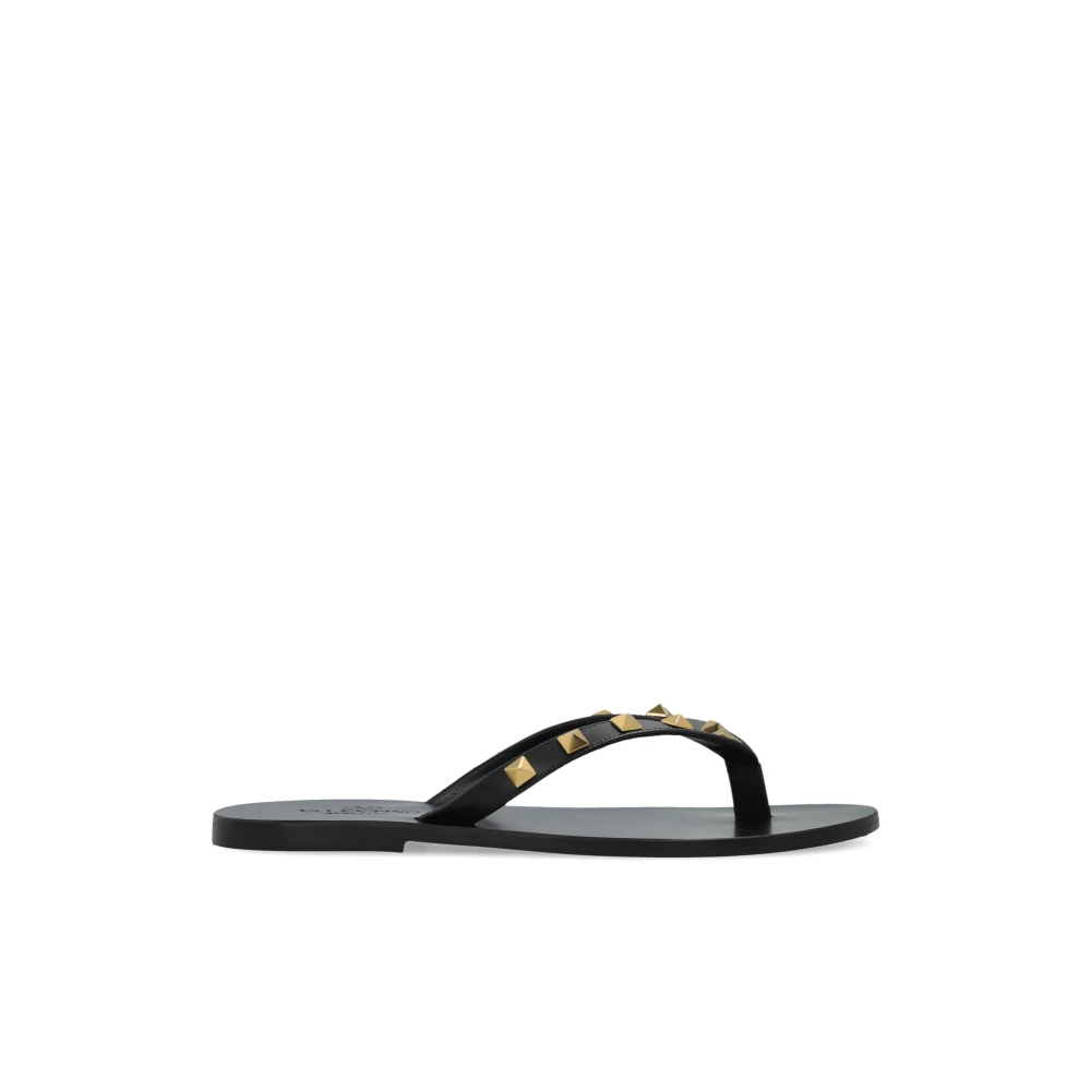 Valentino Garavani , Flip Flops, Female, Black, 7 Uk, Rockstud Slide