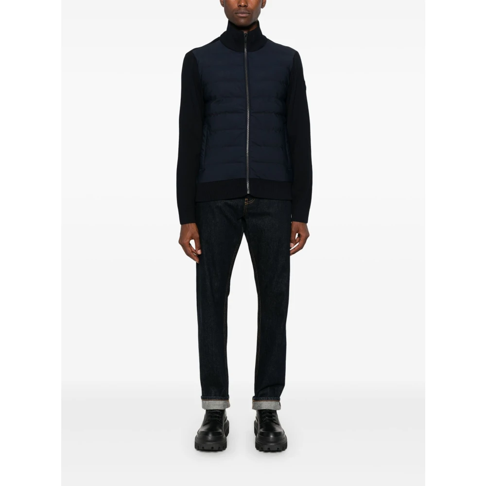 Moose Knuckles Hybride jas met Kamt stijl Blue Heren