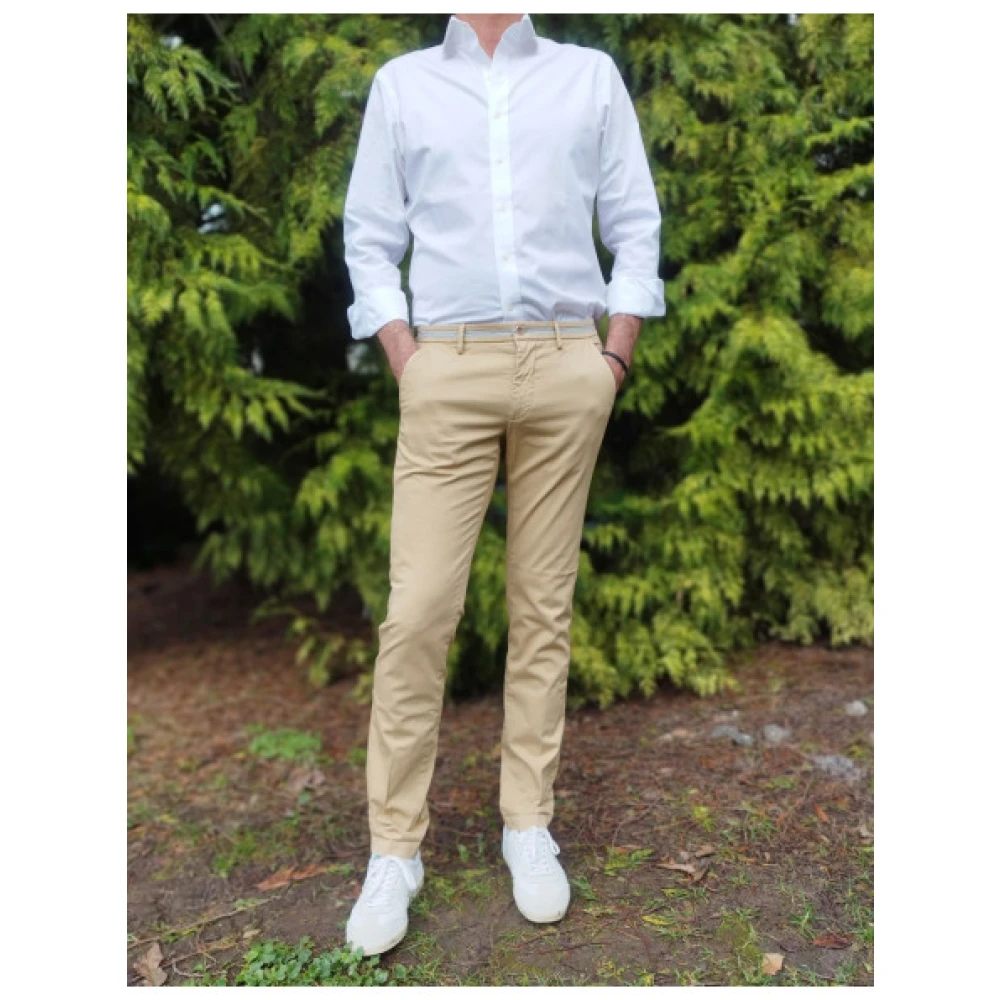 Mason's Slim Fit Torino University Broek Beige Heren