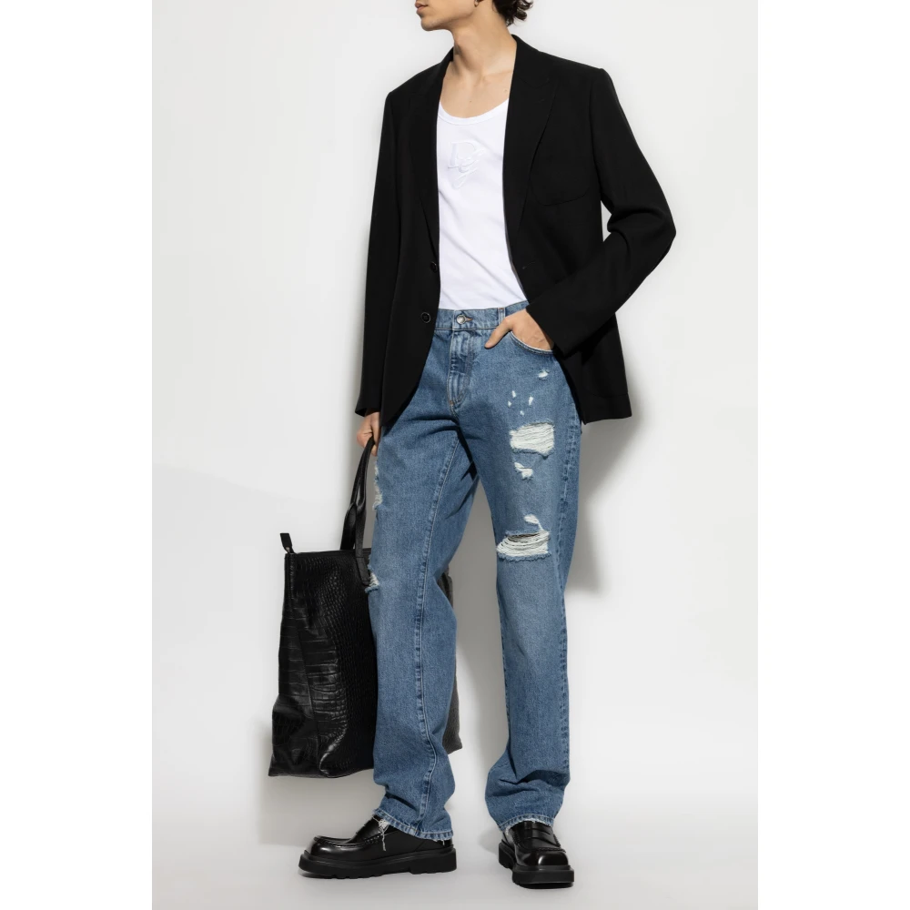 Dolce & Gabbana Wollen blazer Black Heren
