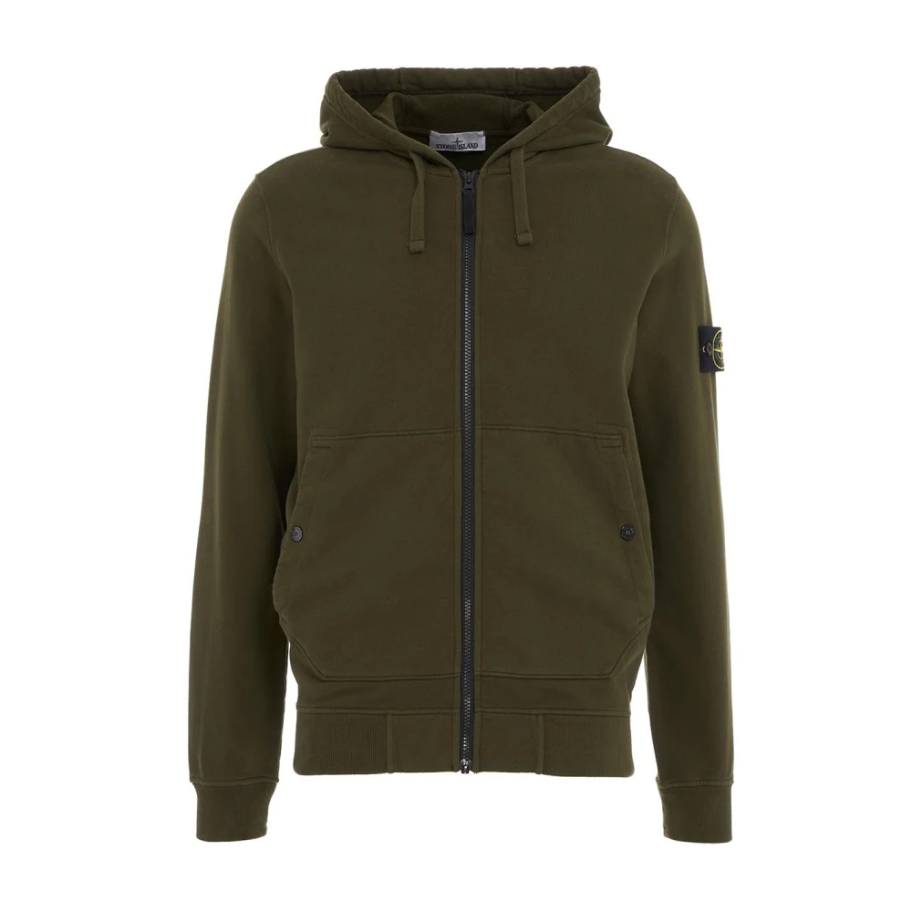 Stone Island Stijlvolle Rits Hoodie Green Heren