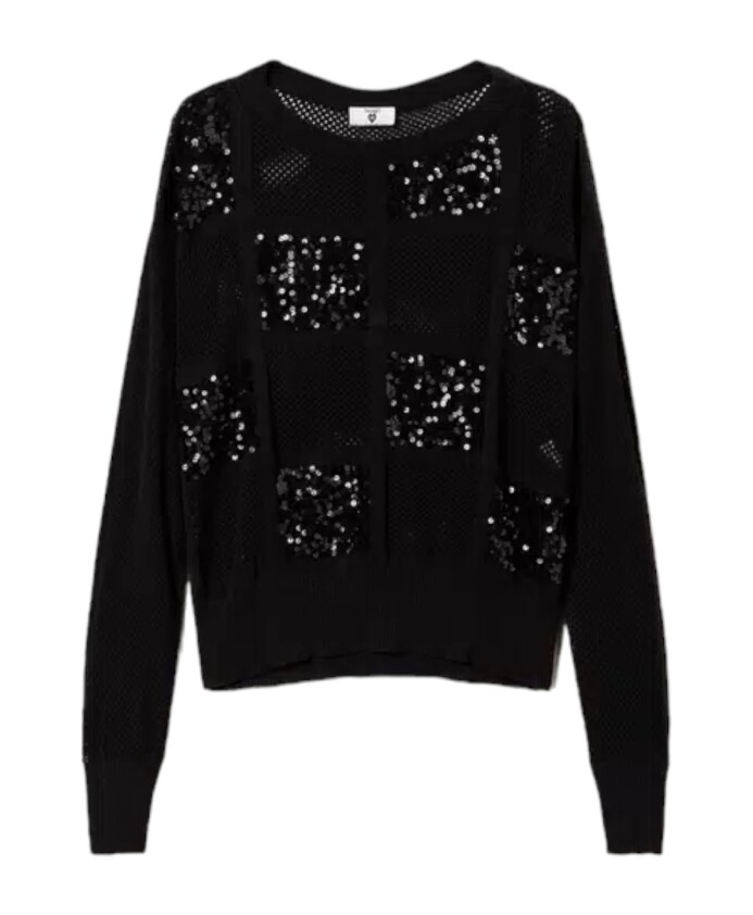 paillet-mesh-sweater-met-print
