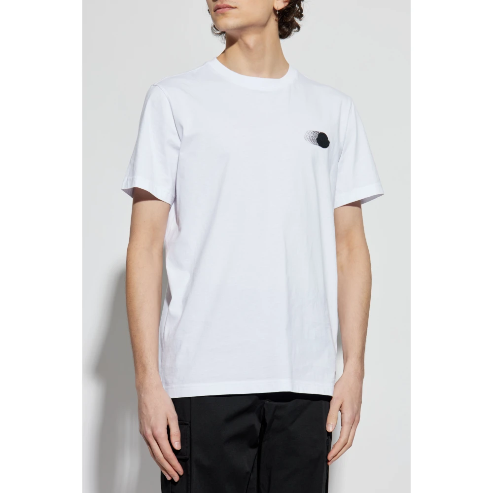 Moncler T-shirt met logopatch White Heren