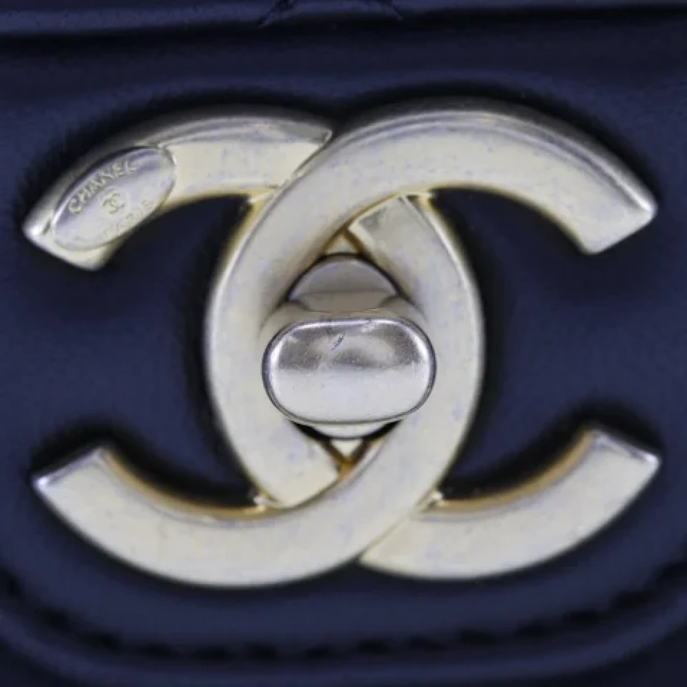 Chanel Vintage Pre-owned Leather shoulder-bags Black Dames