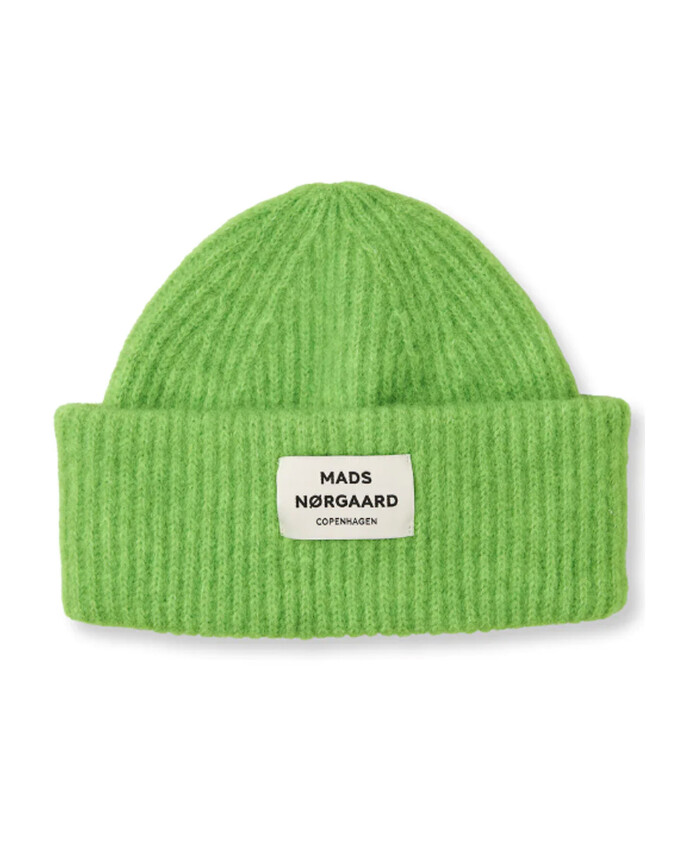 bonnet-tricote-vert-lime-vif