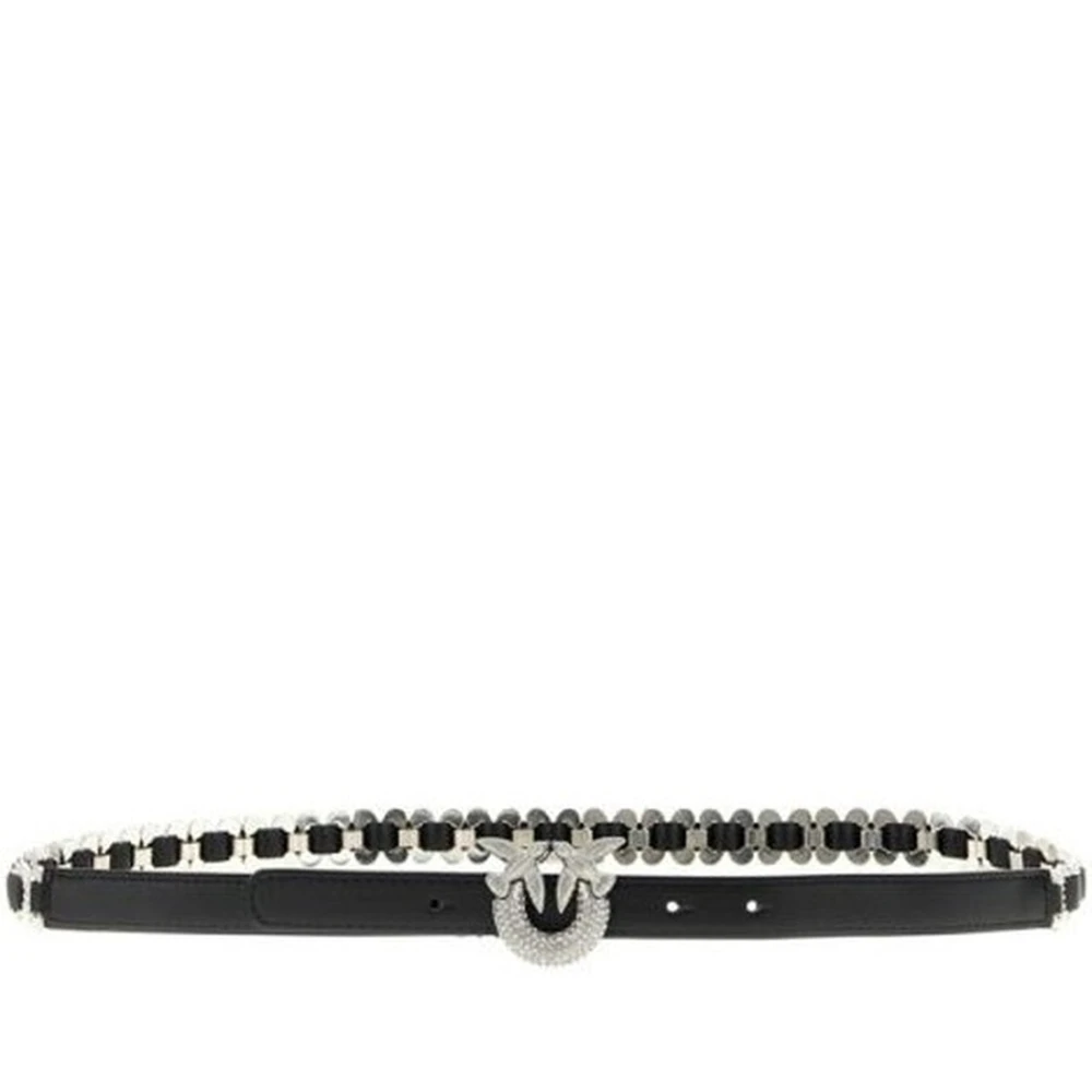 Pinko Women's Black Love Birds Belt - Belts - L - Accessories