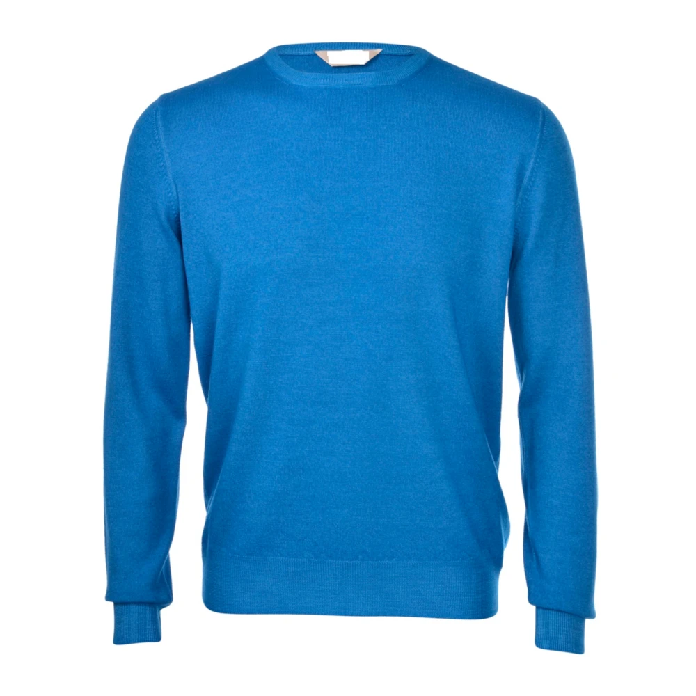 Paolo Fiorillo Capri Blauwe Merinowollen Trui Blue Heren