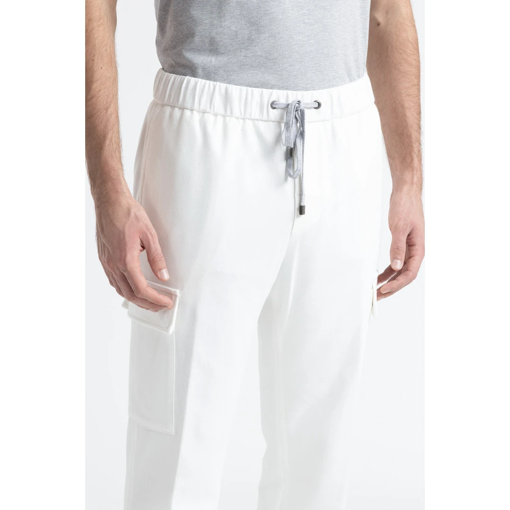 PESERICO Katoenblend joggers White Heren