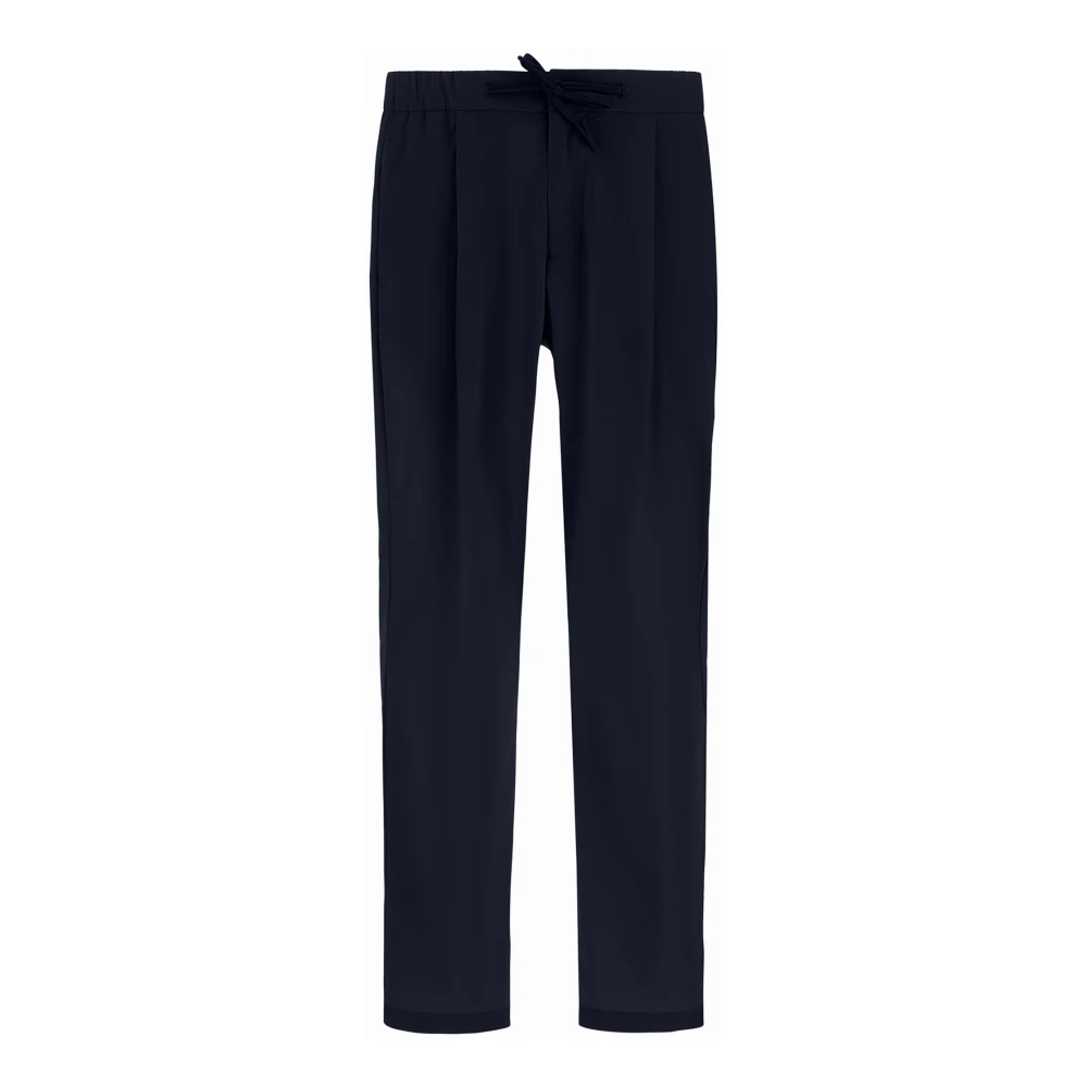 Herno Men's Blue Straight Trousers, L, Trousers Stylish Model
