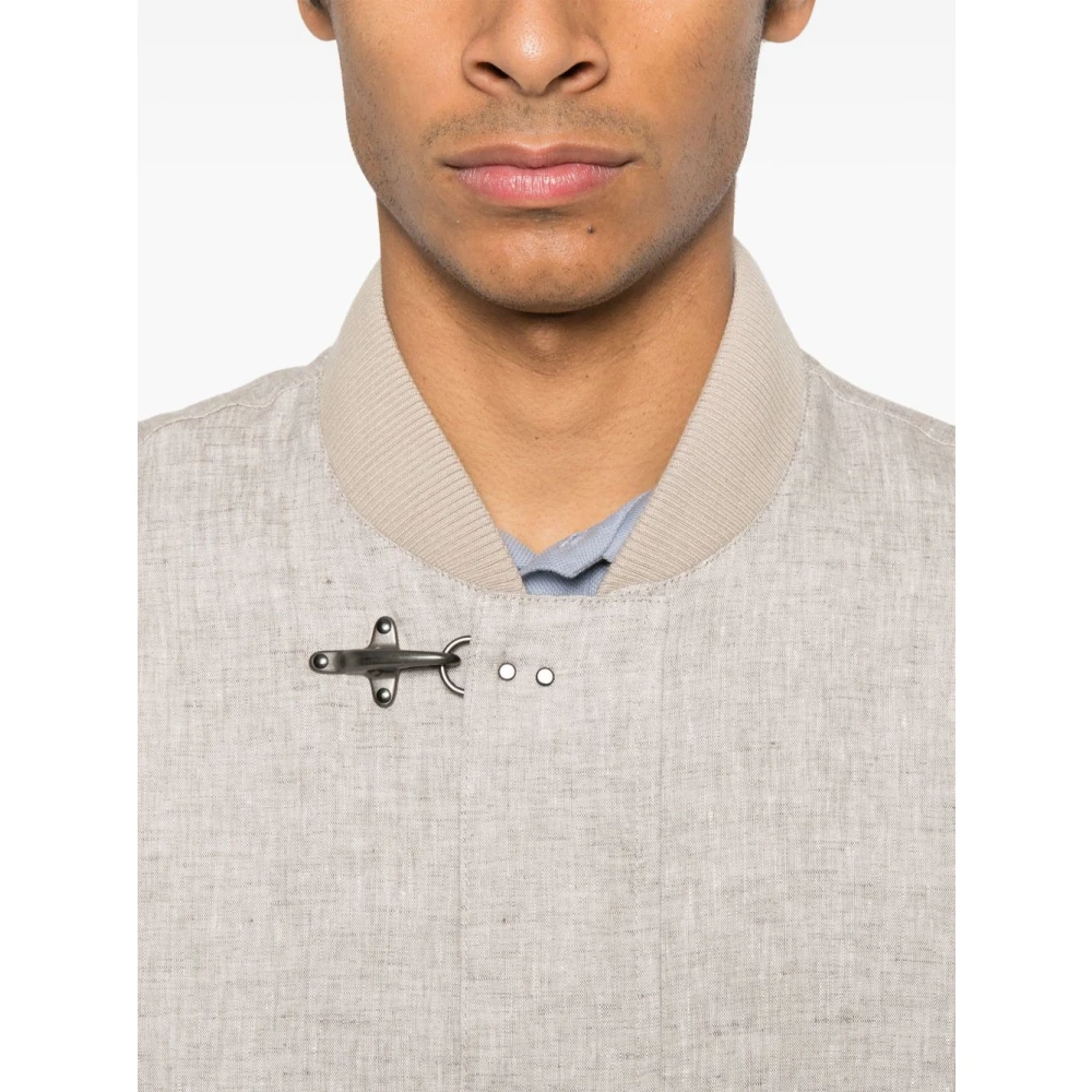 Fay Beige Linnen Jas voor Mannen Beige Heren