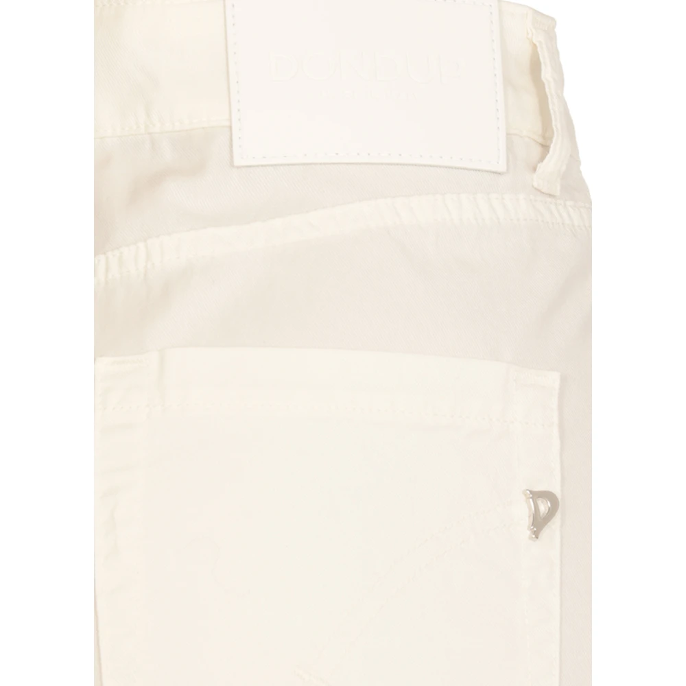 Dondup Ivoor Blend Katoenen Broek voor Vrouwen Beige Dames