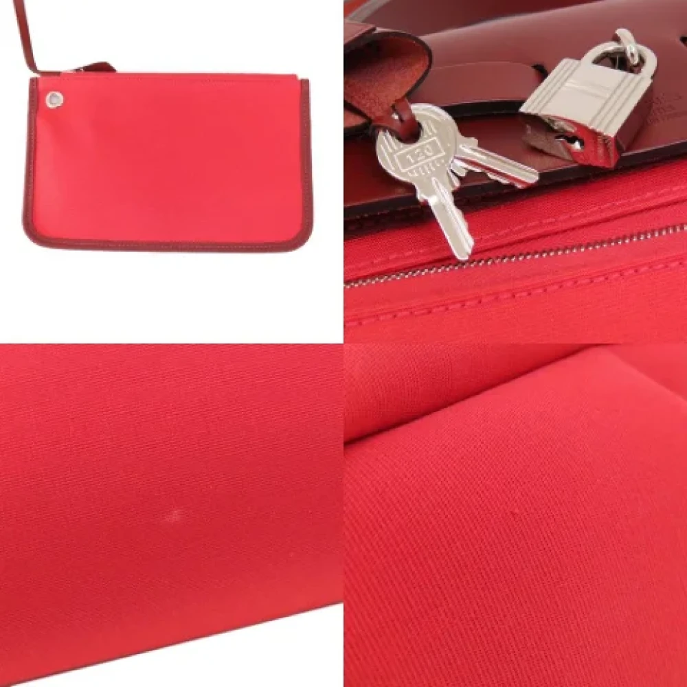 Hermès Vintage Pre-owned Fabric handbags Red Dames