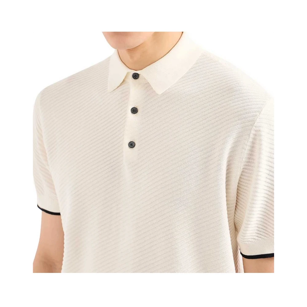 Emporio Armani Korte Mouw Polo Shirt 3D1Mxm-1Mpgz White Heren