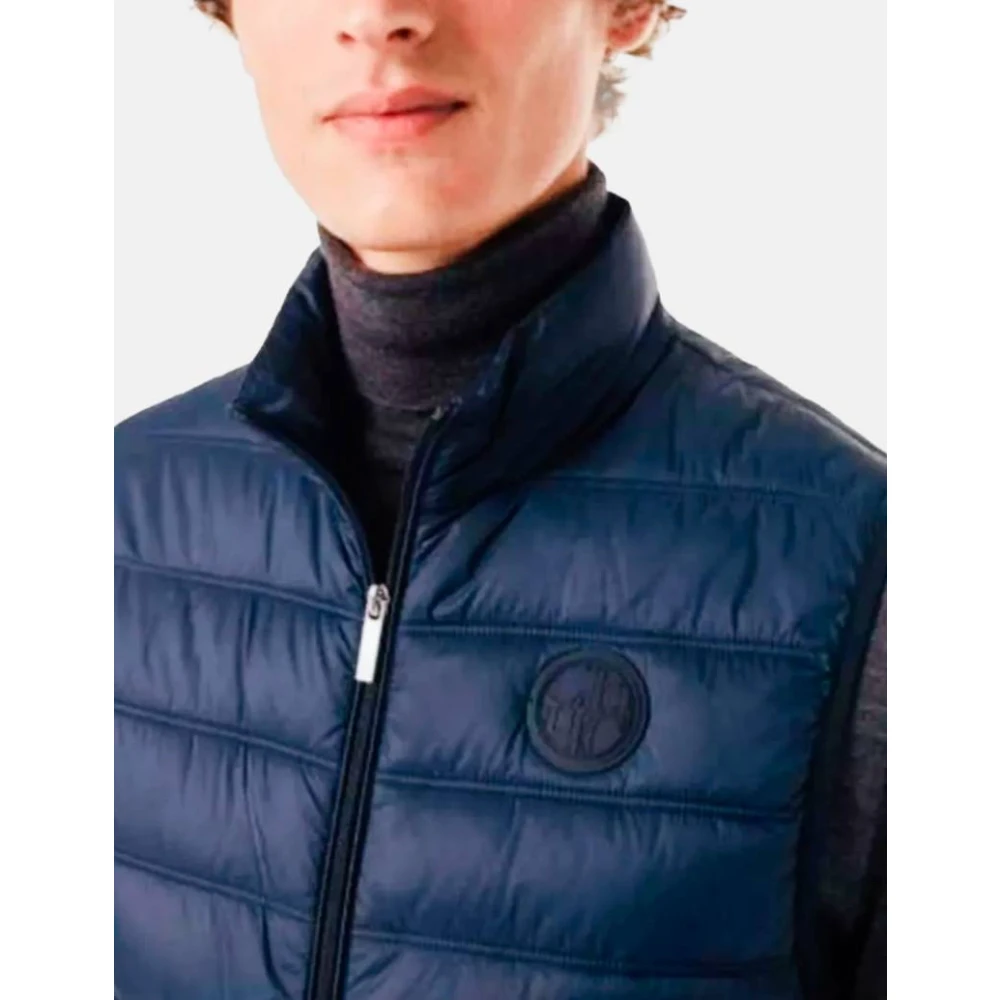 Carolina Herrera Gewatteerd Nylon Vest Blue Heren
