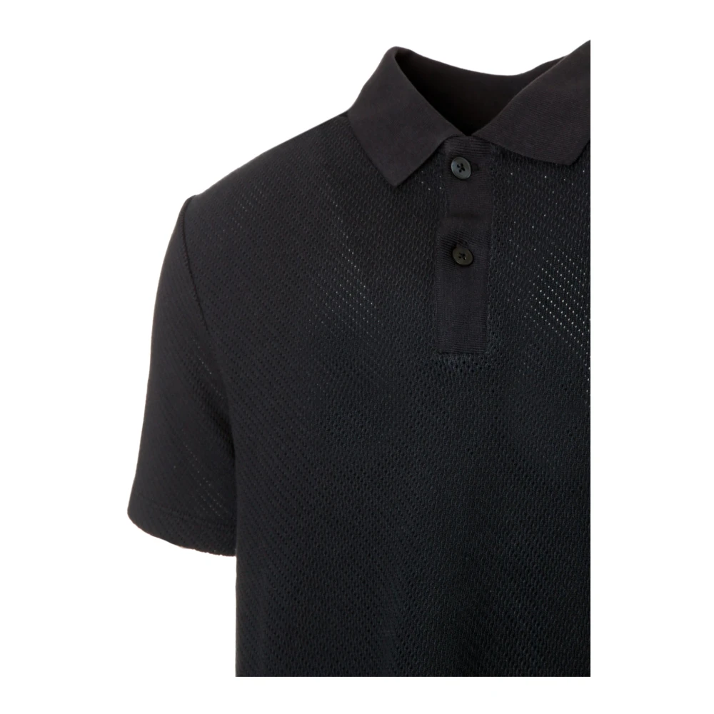 Samsøe Kent Kraag Polo Shirt met Transparante Look Blue Heren
