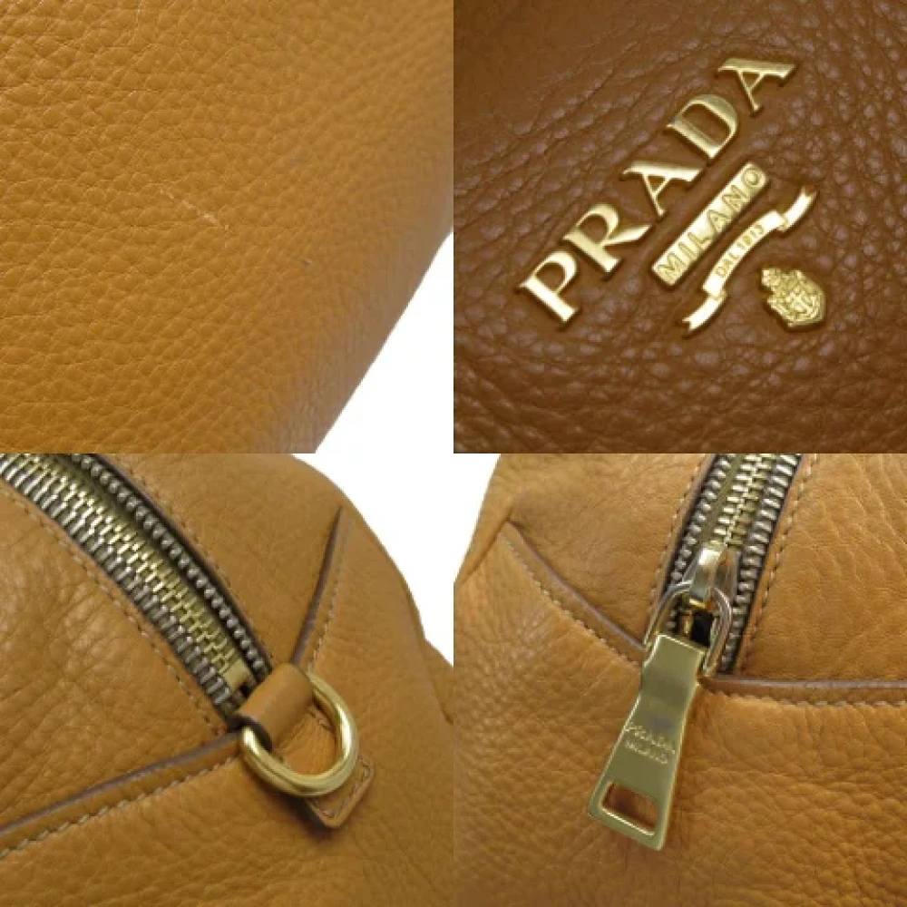 Prada Vintage Pre-owned Leather prada-bags Brown Dames