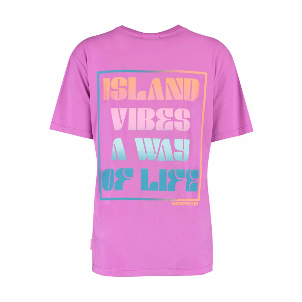 Harper & Yve Island Vibe T-shirt Purple Dames