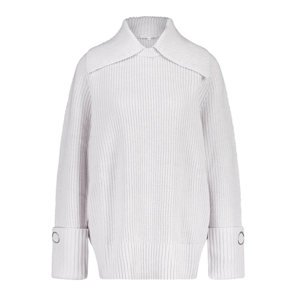 PATRIZIA PEPE Oversized Coltrui met Ringdetails White Dames