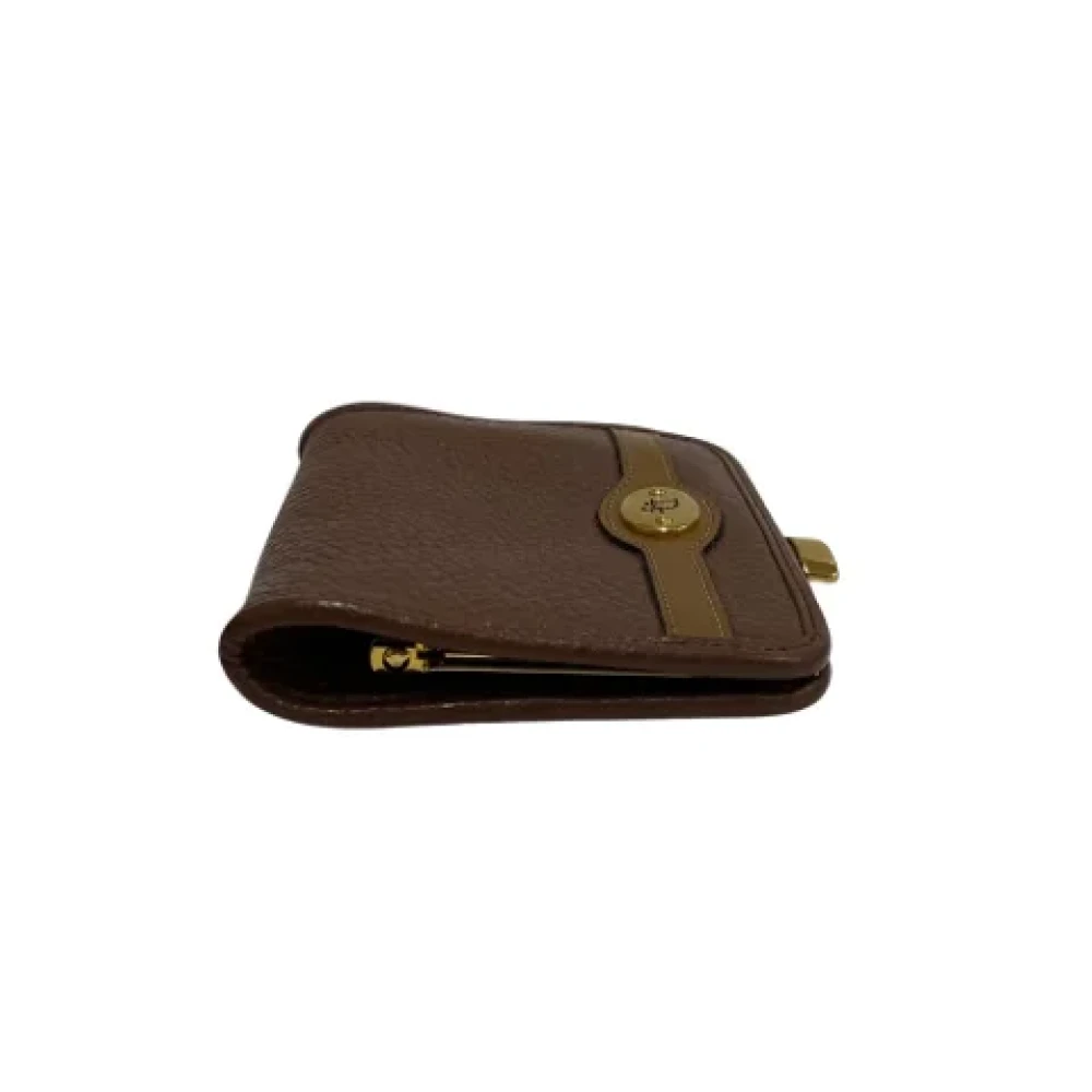 Dior Vintage Pre-owned Leather wallets Brown Dames