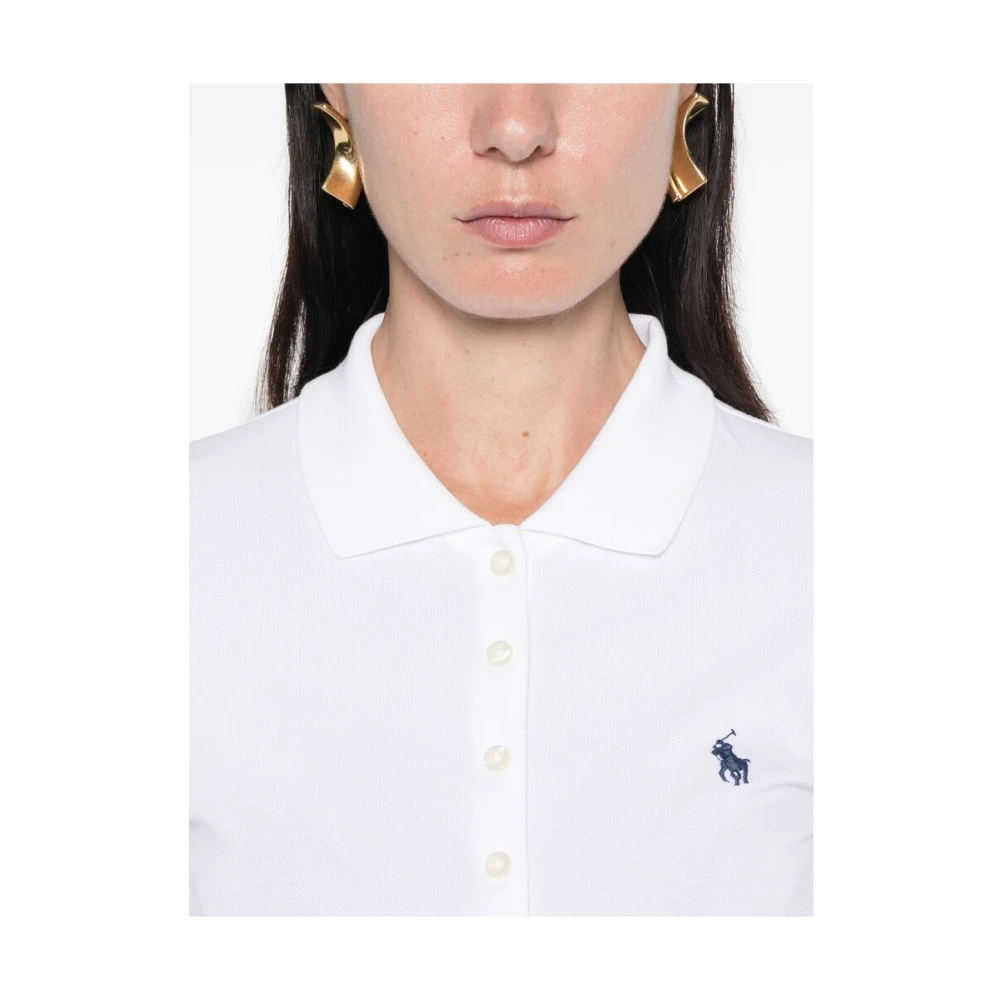 Ralph Lauren Polo Collar Shirt White Dames