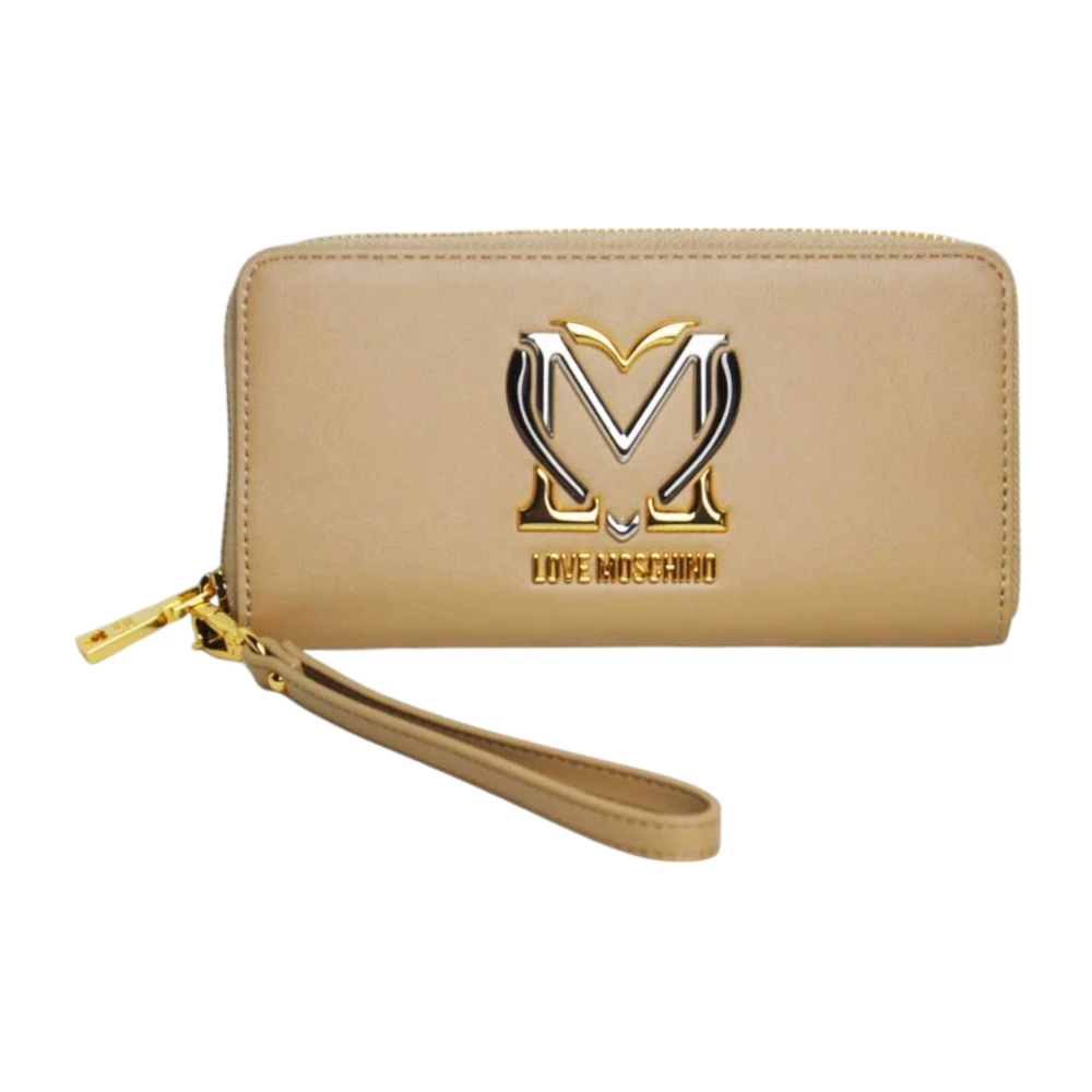 Love Moschino Dragkedja Plånbok Beige, Dam