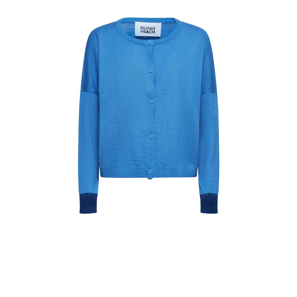 Silvian Heach Donna Blu - Cardigan Tinta Unita - Knitwear - L