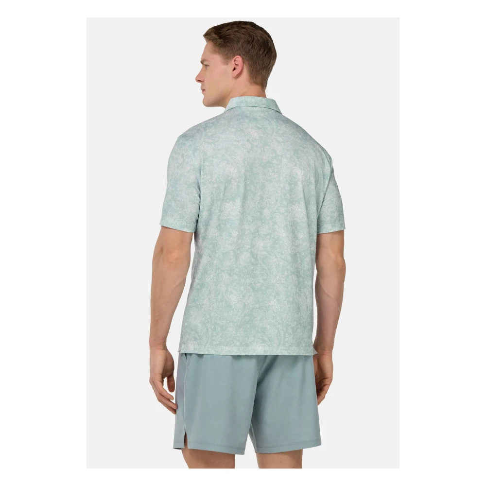 Boggi Milano Poloshirt van katoenmix jersey Green Heren