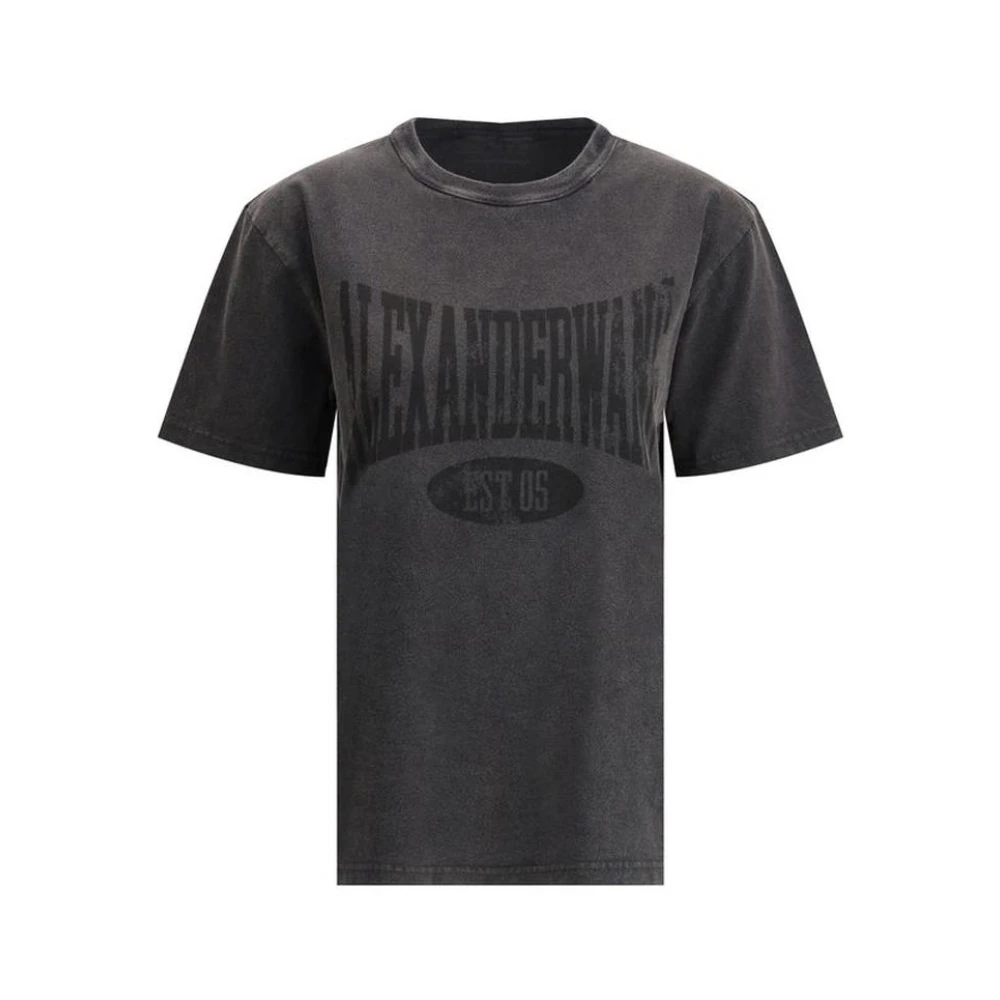 Alexander wang Monogram Grafisch Katoenen T-shirt Black Dames