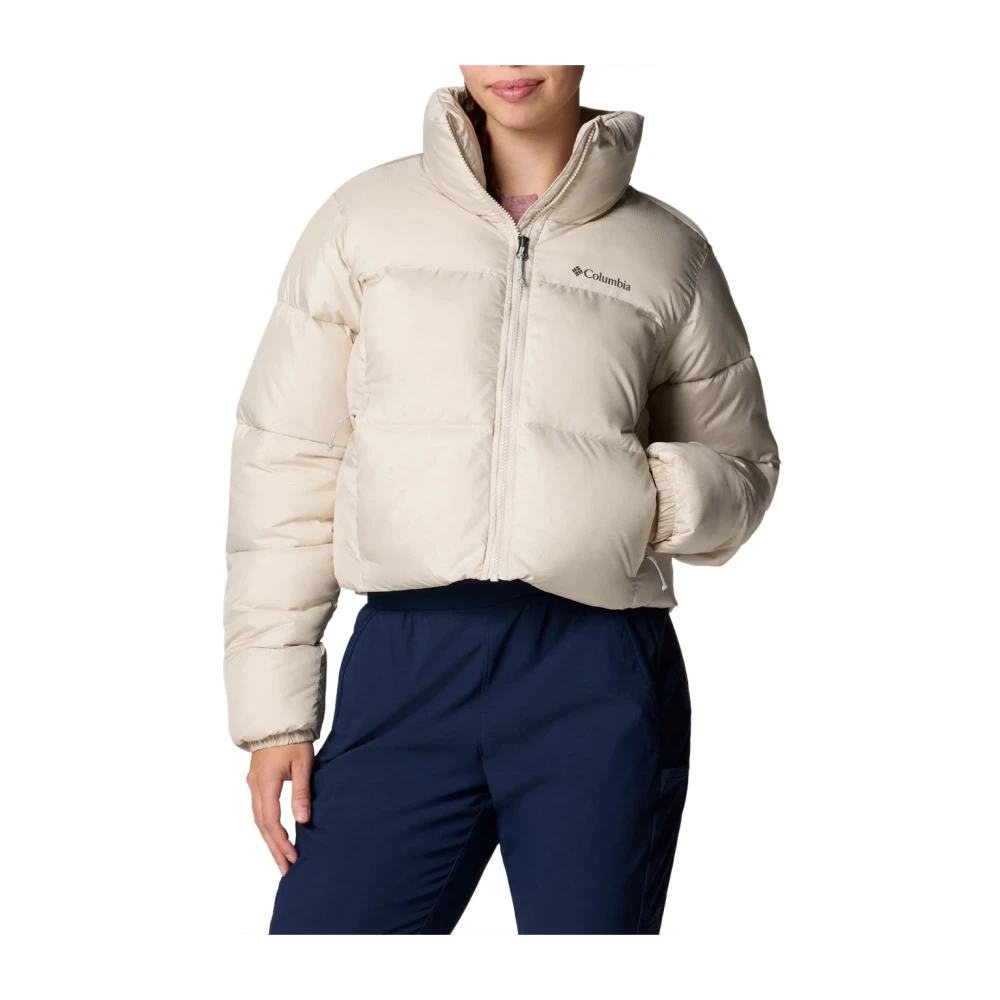 Columbia Moderne Cropped Pufferjas voor Vrouwen White Dames