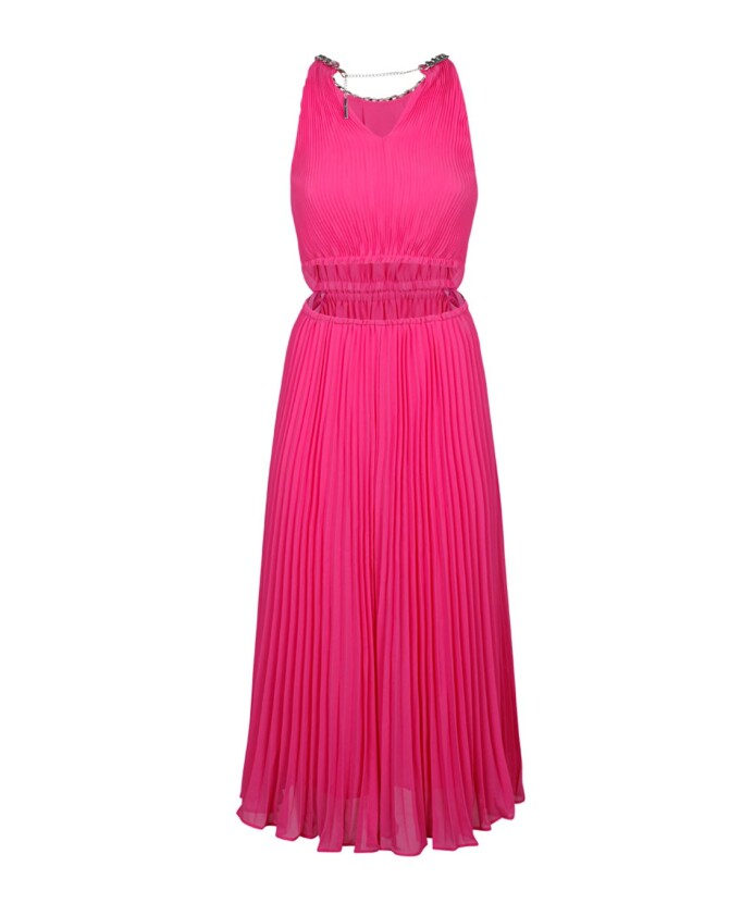 robe-midi-plissee-fuchsia