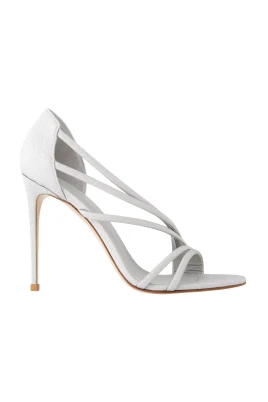 Silver Stiletto Sandaler