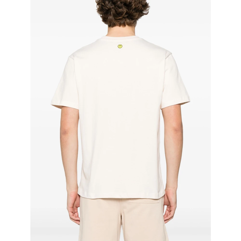 Barrow Logo Crew Neck T-shirt 100% Katoen White Heren