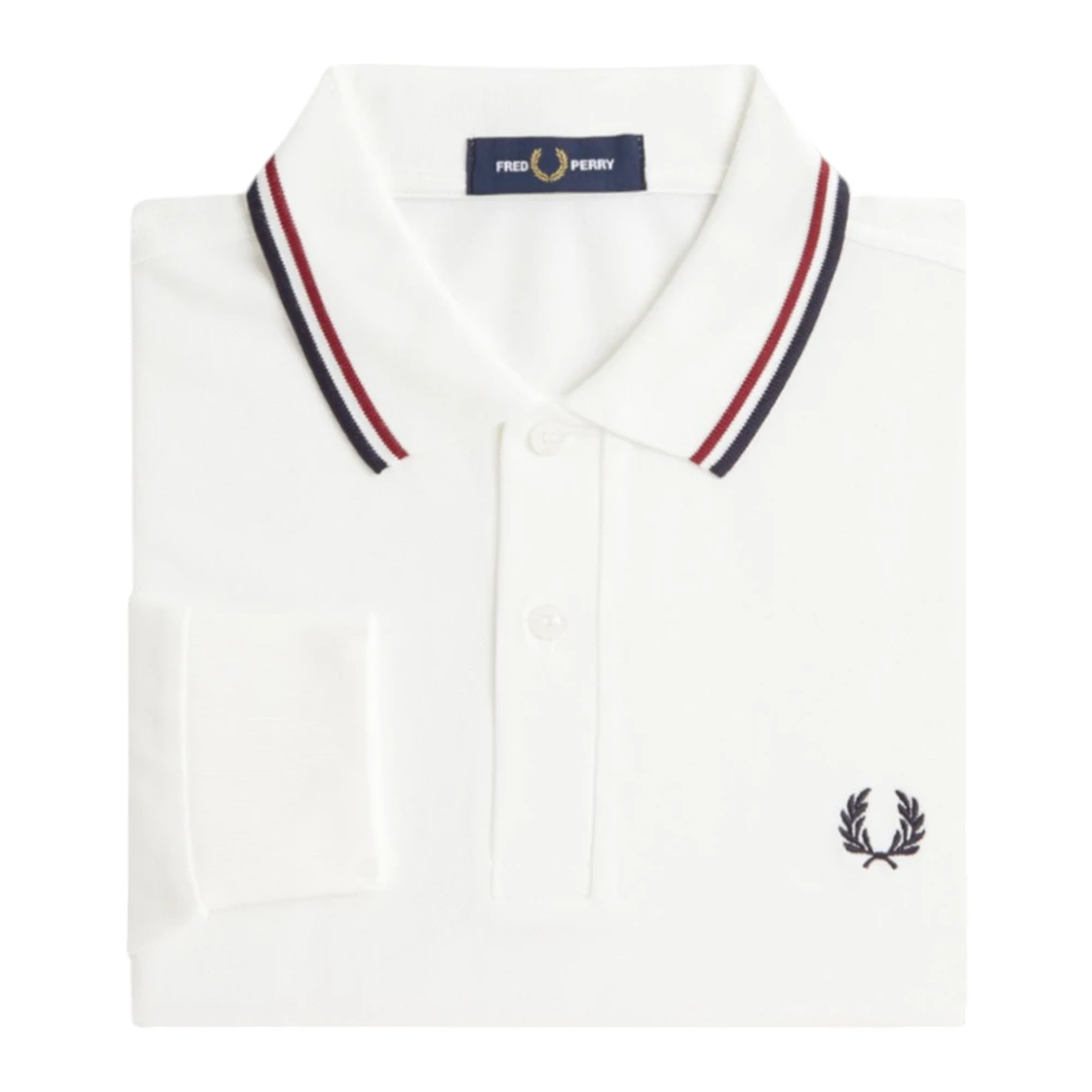 Fred Perry Witte Twin Tipped Polo Shirt White Heren