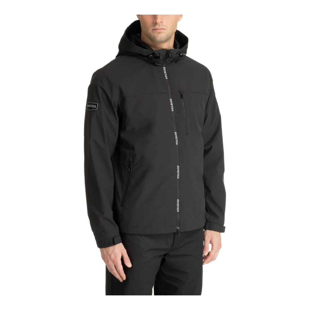 Duvetica Ritssluiting Hoodie Jas met Logo Black Heren