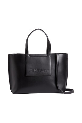 Bolso Tote Calvin Klein Must, Grande Reciclado Doble Asa, Negro