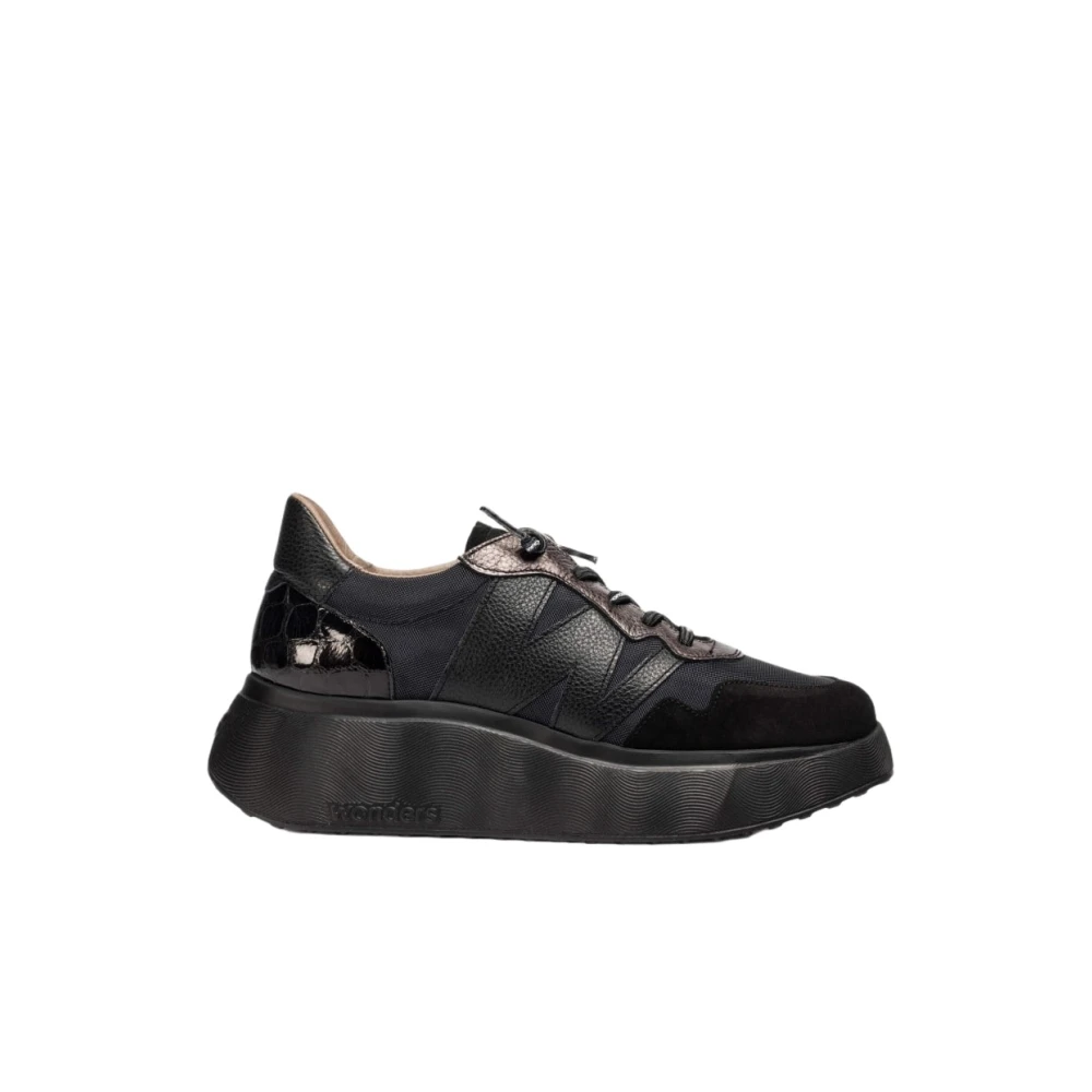 Wonders Zwarte damessneaker Roma 31 Dames Schoenen