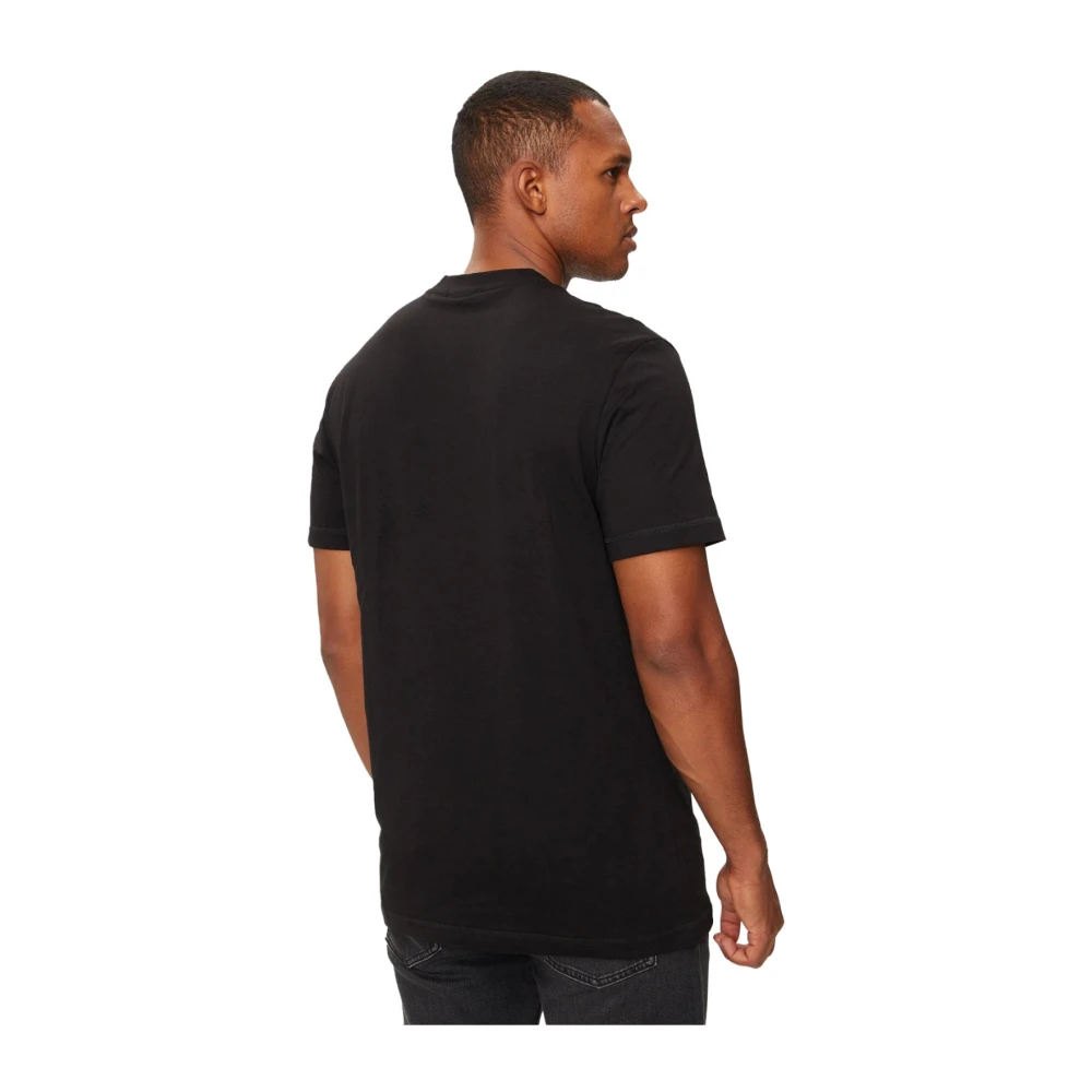 Calvin Klein Geborduurd logo katoenen T-shirt Black Heren