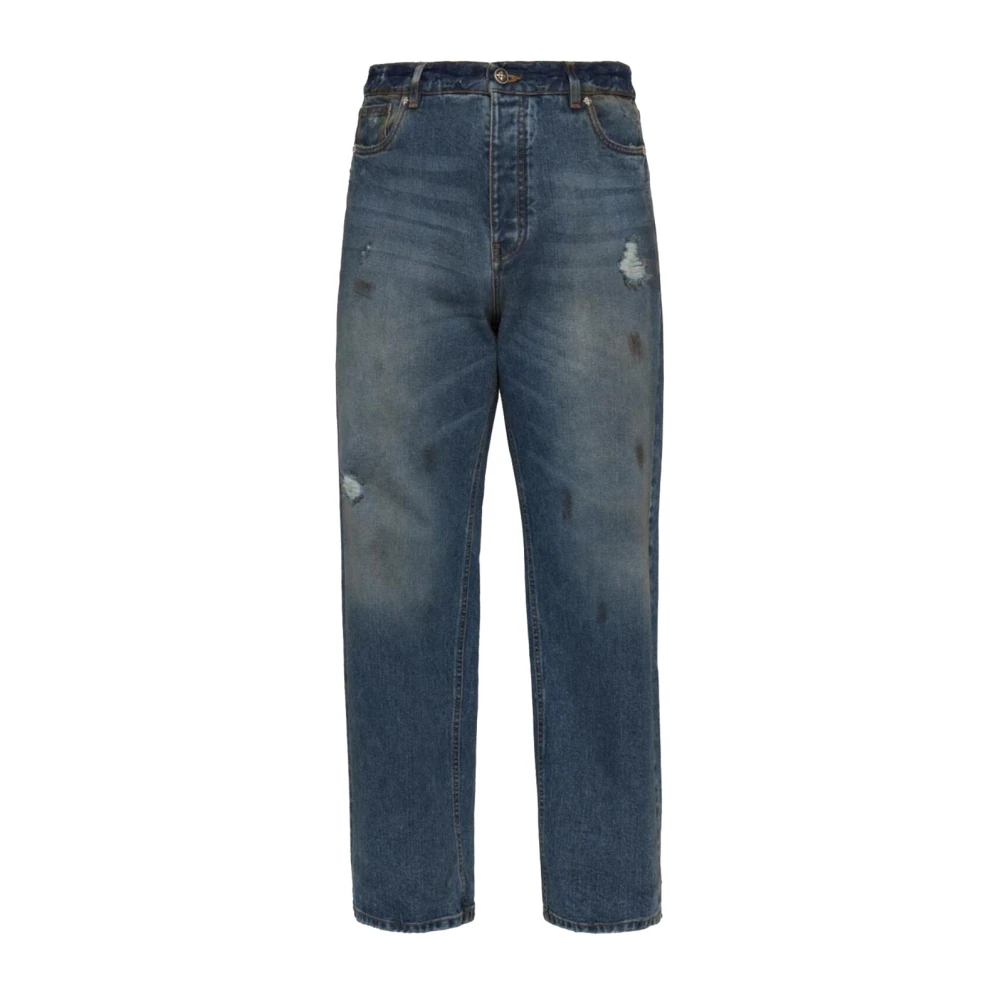 Richmond Men's Blue Straight Fit Jeans, W35, Straight Jeans