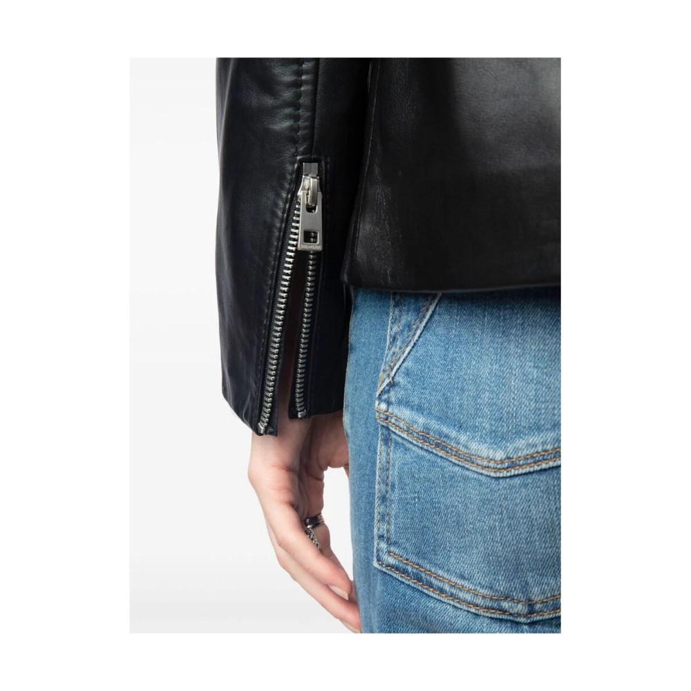 Zadig & Voltaire Zwarte rits voorkant buitenkleding jas Black Dames