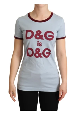 Blå Crewneck Top T-shirt