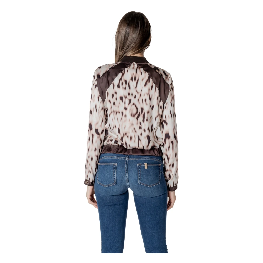 Liu Jo Beige Jack met Rits en Zakken Beige Dames