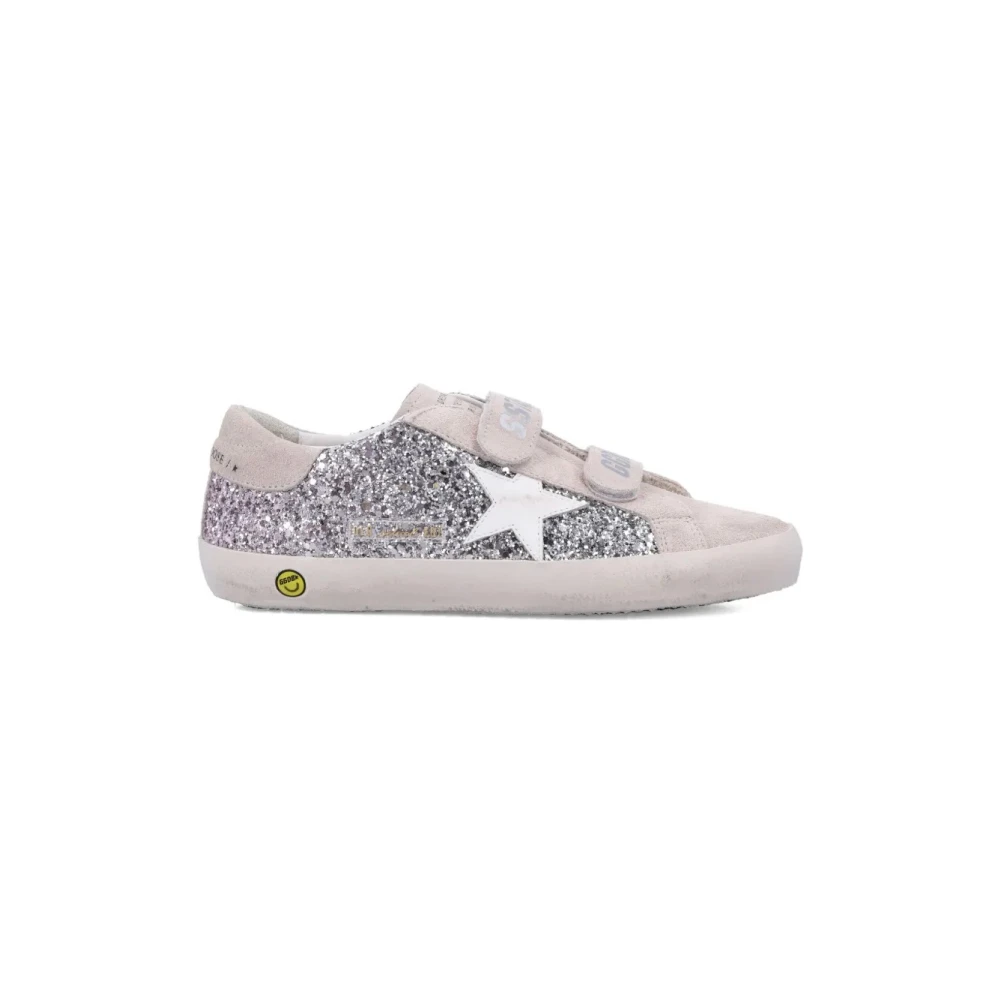 Golden Goose Women's Gray/Golden Old School Sneakers