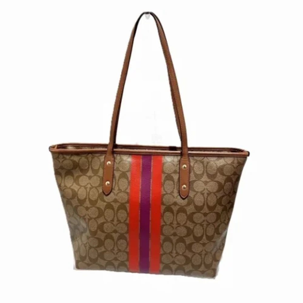 Coach Pre-owned Canvas shoulder-bags Brown Dames