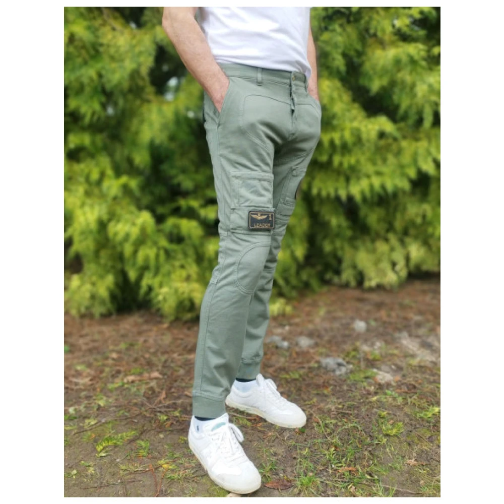 aeronautica militare Katoenen Joggingbroek met Anti-G Zakken Green Heren