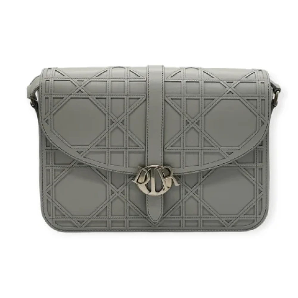 Dior Vintage Pre-owned Leather dior-bags Gray Dames