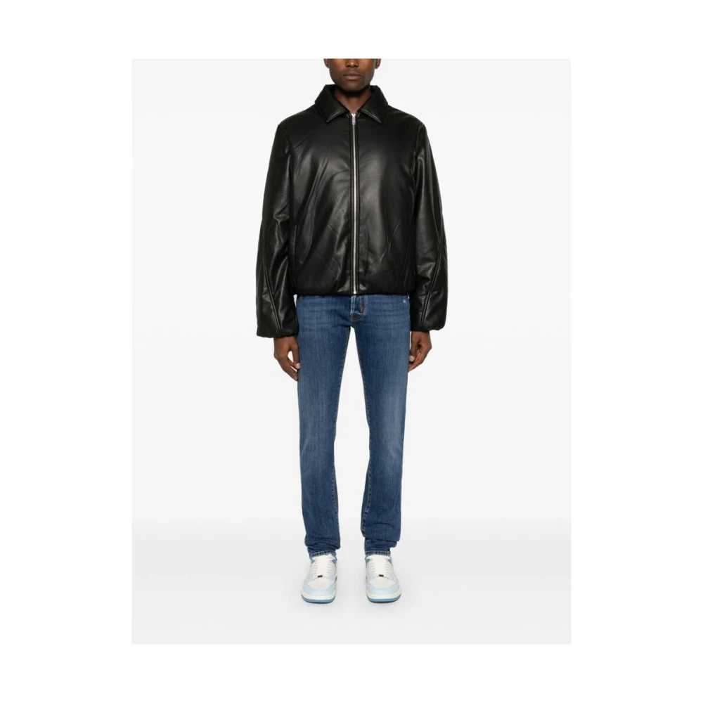 Jacob Cohën Blauwe Distressed Denim Slim Fit Jeans Blue Heren