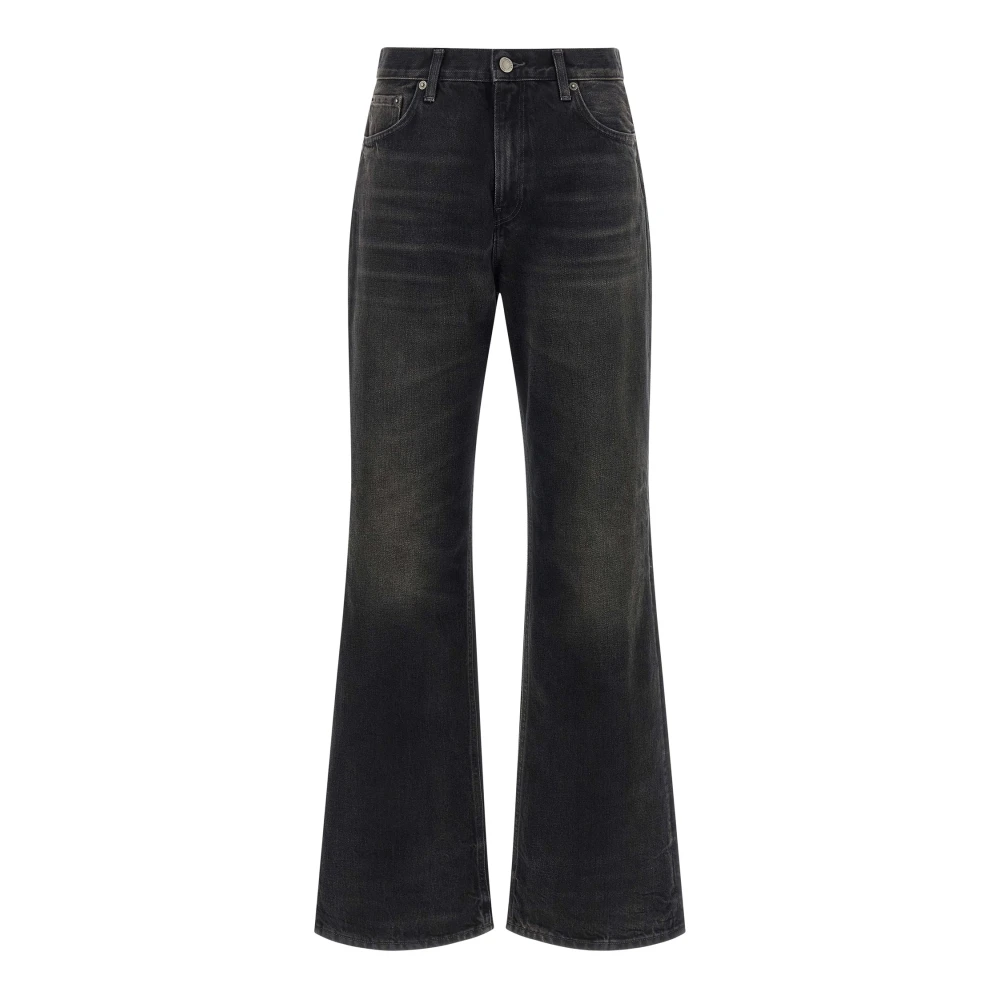 Haikure Black Flare Jeans, Female, W28, Korea Jeans